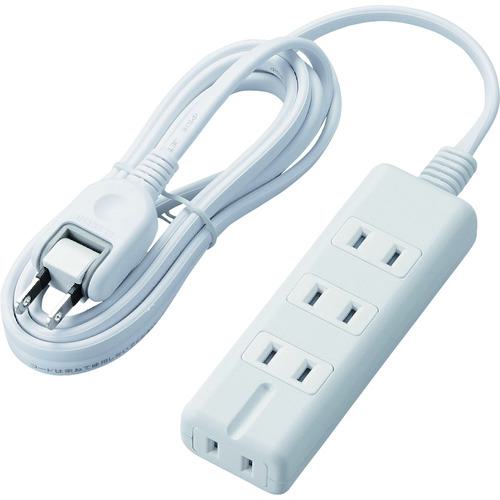 他サイト： ■ELECOM 磁石タップ 4個口(内3ピン1) 2m ホワイト〔品番:TKM012420WH〕【2086091:0】[店頭受取の商品画像