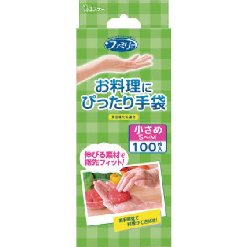 他サイト： ■エステー ファミリーお料理にぴったり手袋小さめサイズ 半透明100枚入〔品番:ST76072〕【2542750:0】[店頭受取の商品画像