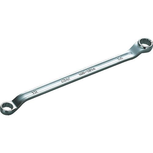 他サイト： ■KTC 45°×6°ロングめがねレンチ 対辺寸法12×14mm 全長226mm〔品番:M51214〕【3076261:0】[店の商品画像