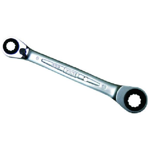 他サイト： ■TONE 4ウェイラチェットめがねレンチ 対辺寸法12×13×14×15mm 全長190mm〔品番:RMW1215〕【3598の商品画像