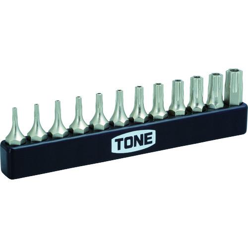 他サイト： ■TONE オフセット式ラチェットドライバー T型トルクスビットセット(いじり防止タイプ) 12点セット〔品番:BTTH12S〕の商品画像
