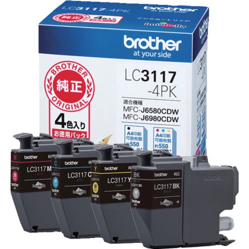 他サイト： ■brother インクカートリッジ LC3117-4PK 4色パック〔品番:LC31174PK〕【4343406:0】[店頭受の商品画像