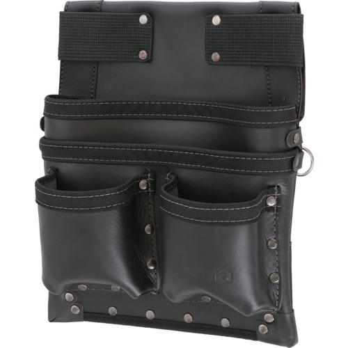 他サイト： ■タジマ セフツイン腰袋 本革 釘袋 3段大〔品番:SFKBKKG3L2H〕【5243789:0】[店頭受取不可]の商品画像
