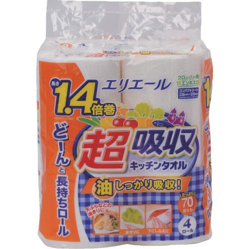 他サイト： ■エリエール 超吸収キッチンタオル4ロール(70カット)〔品番:21000359〕【5354557:0】[店頭受取不可]の商品画像
