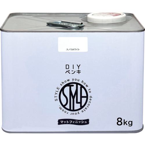 他サイト： ■ニッぺ DIYペンキ マットフィニッシュ スノウホワイト 8kg〔品番:4976124887802〕【5670077:0】[店の商品画像