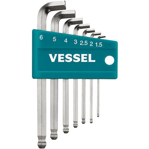 他サイト： ■VESSEL 六角棒レンチセット 8207BP-S 本締めボールポイントレンチ 7本組ショート〔品番:8207BPS〕【610の商品画像