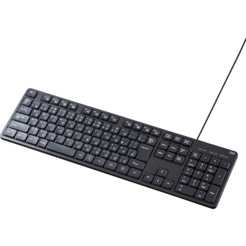 他サイト： ■SANWA 静音キーボード〔品番:SKBSL37BK〕【6163379:0】[店頭受取不可]の商品画像