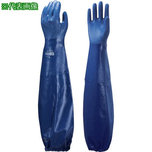 他サイト： ■SHOWA 腕カバー付手袋 No774ニトローブTYPE-R65 ブルー Mサイズ〔品番:NO774M〕【7901062:0】の商品画像