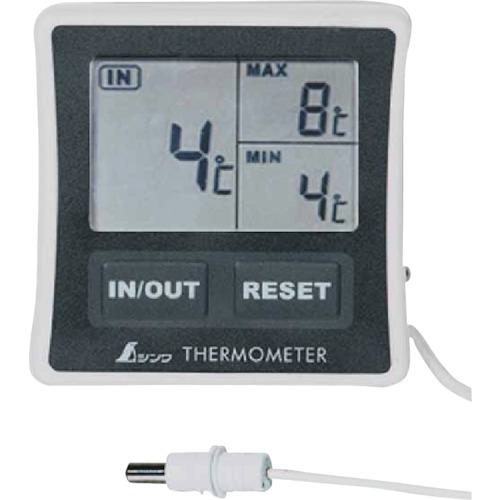 他サイト： ■シンワ 冷蔵庫用デジタル温度計A最高最低/隔測式〔品番:73042〕【8164131:0】[店頭受取不可]の商品画像