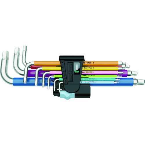 他サイト： ■Wera 3950SPKL/9 ステンレス マルチカラーヘックスキーセット〔品番:022669〕【8562063:0】[店頭受の商品画像