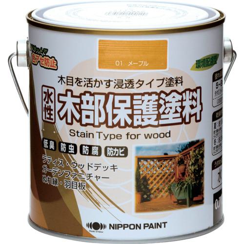 他サイト： ■ニッぺ 水性木部保護塗料 0.7L メープル HXY001-0.7〔品番:4976124544101〕【8599310:0】[の商品画像