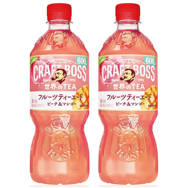他サイト： 【セール】「48本」クラフトボス フルーツティーエード 紅茶 ピーチ&マンゴー 600ml ×24本×1箱 サントリー 世界のTの商品画像