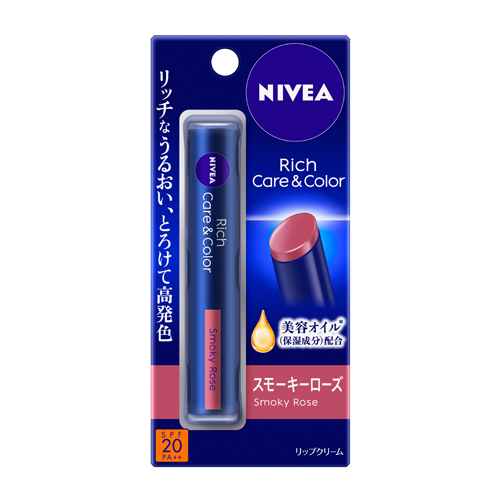 他サイト： [花王]ニベア リッチケア&カラーリップ スモーキーローズ 2gの商品画像