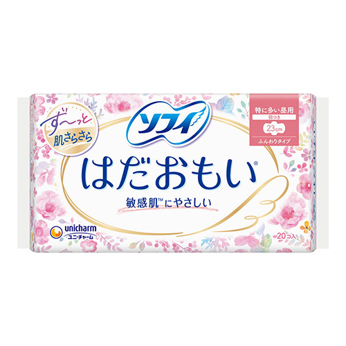 他サイト： [ユニチャーム]ソフィ はだおもい 特に多い昼用 羽つき 23cm 20枚入の商品画像