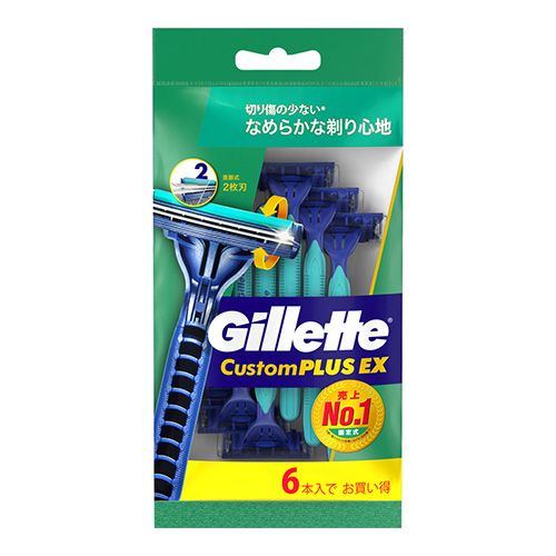 他サイト： [P&G]ジレット カスタム プラスEX ディスポーザブル2枚刃 首振式 6本の商品画像