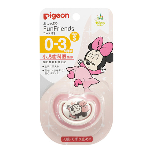 他サイト： [ピジョン]おしゃぶり FunFriends(ファンフレンズ) 0-3ヵ月 S ミニー柄の商品画像