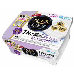 他サイト： [大王製紙]エリエール キレキラ!トイレクリーナー 1枚で徹底おそうじシート クリーンフローラル 本体 10枚の商品画像