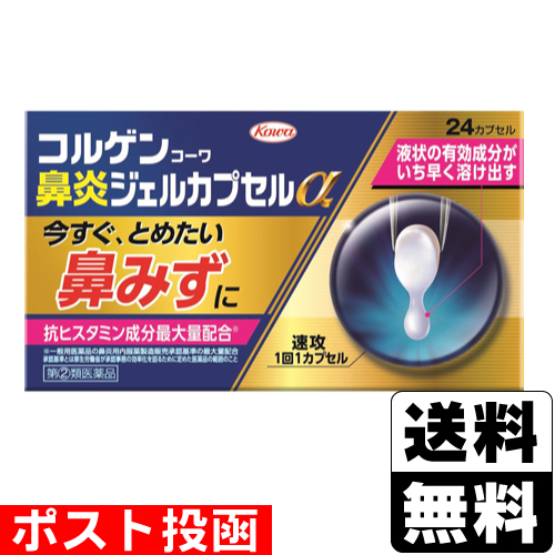 他サイト： 【第(2)類医薬品】【セ税】■ポスト投函■[興和]コルゲンコーワ鼻炎ジェルカプセルα 24カプセル【おひとり様1個まで】の商品画像