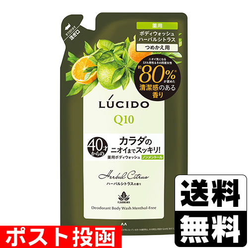 他サイト： ■ポスト投函■[マンダム]ルシード 薬用デオドラントボディウォッシュ ノンメントール ハーバルシトラス 詰替え 380mlの商品画像