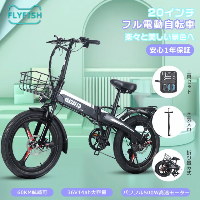 PELTECH ペルテック 折り畳み電動アシスト自転車 ホワイト ブラック 20