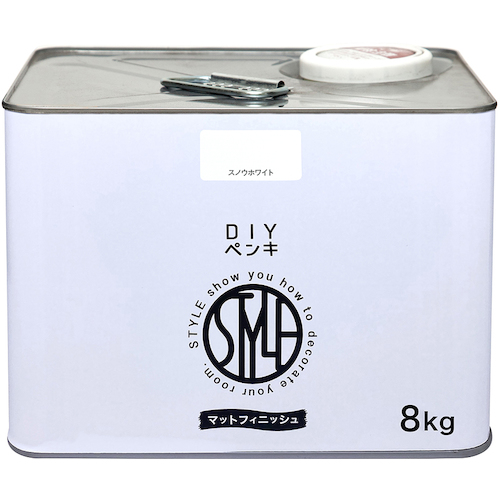 他サイト： ニッぺ DIYペンキ マットフィニッシュ スノウホワイト 8kg ニッペホームプロダクツ 工事 照明用品 塗装 内装用品 塗料 の商品画像