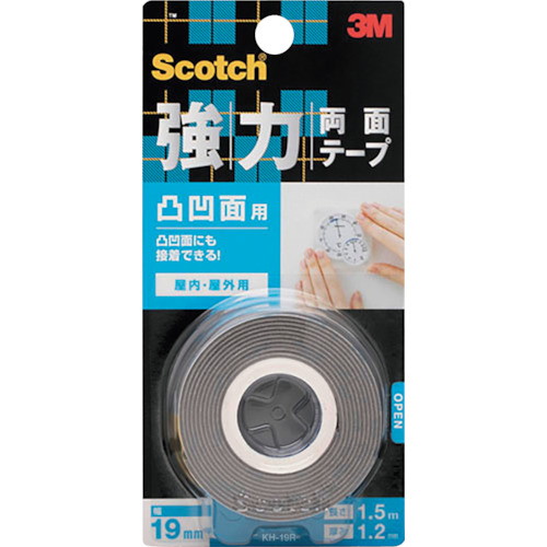 他サイト： 3M スコッチ 強力両面テープ 凸凹面用 19mm×1.5m(代引不可)の商品画像