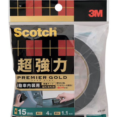 他サイト： 3M スコッチ 超強力両面テープ プレミアゴールド 自動車内装用 15mm×4m(代引不可)の商品画像