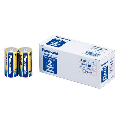 他サイト： パナソニック アルカリ エボルタ 単2 10本入 1 箱 LR14EJN/10S 文房具 オフィス 用品【送料無料】の商品画像