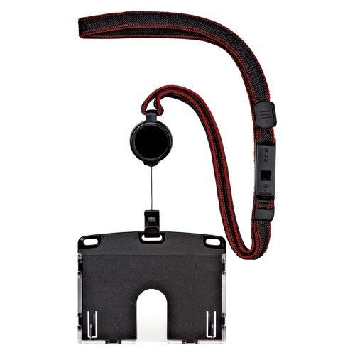 他サイト： オープン工業 吊り下げ名札 アーバンスタイル リール式 ハード 黒 1 枚 NU-4P-BK 文房具 オフィス 用品の商品画像