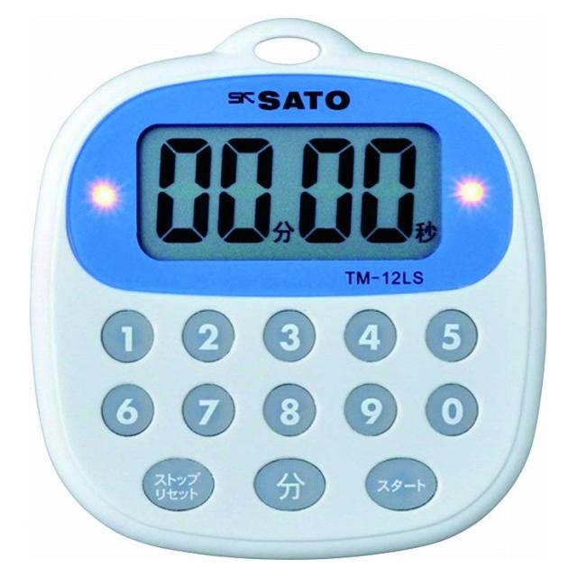他サイト： 佐藤計量器製作所 SATO キッチンタイマーTM-12LS 128181の商品画像