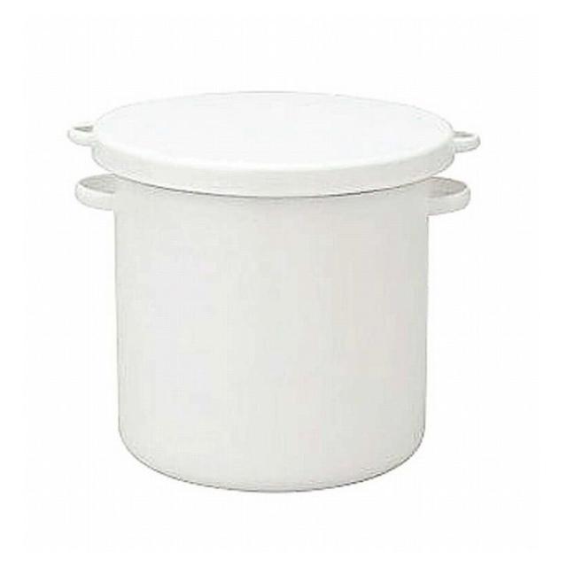 他サイト： 野田琺瑯 White Seriesラウンドストッカー 18cm WRS-18 475036【送料無料】の商品画像