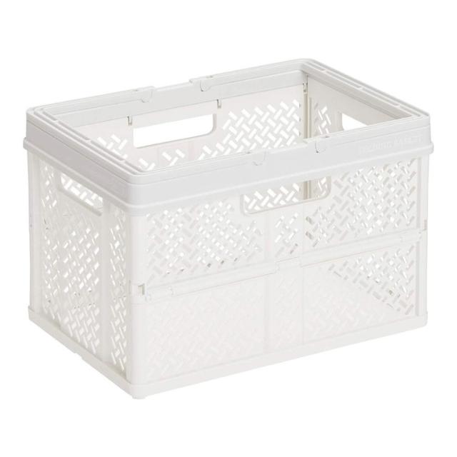 他サイト： PRX 折りたたみバスケット ハンドル付M スモーキーホワイト天馬4904746128379(代引不可)の商品画像