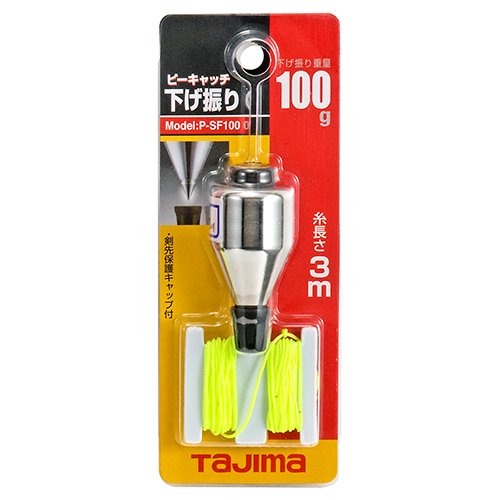 他サイト： タジマ・ピーキャッチ下げ振り‐100・P-SF100 大工道具:墨つけ・基準出し:下振の商品画像