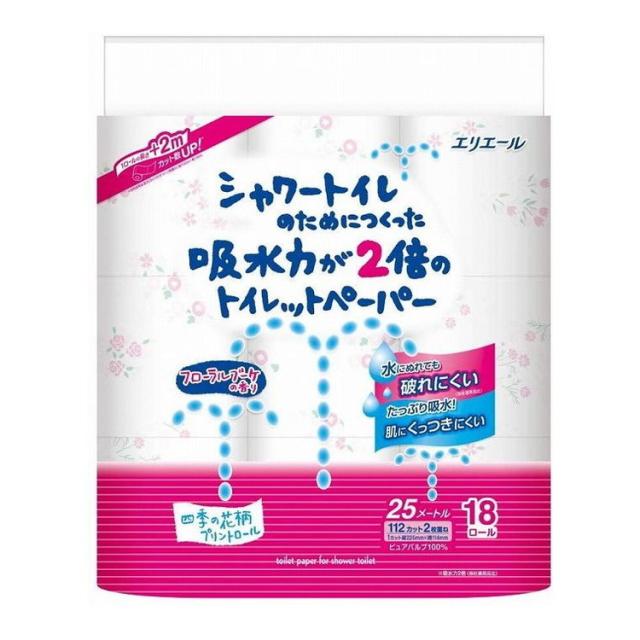 他サイト： 【単品4個セット】 シャワー吸水力が2倍のトイレットフラワー18R 大王製紙株式会社(代引不可)【送料無料】の商品画像