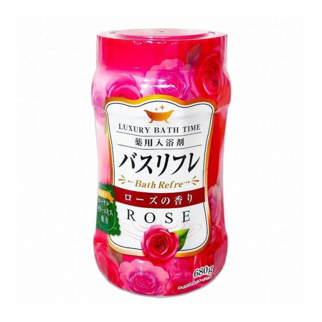 他サイト： 【単品1個セット】 バスリフレ薬用入浴剤ローズの香り680G ライオンケミカル(代引不可)の商品画像