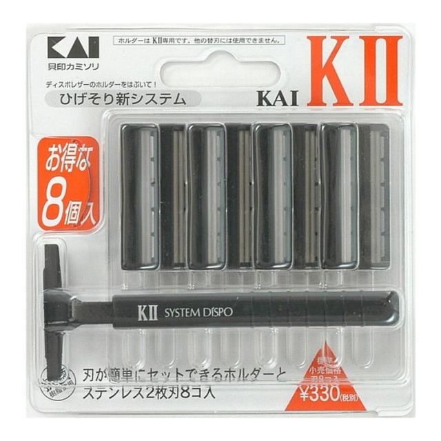 他サイト： 【単品5個セット】 K2-8BKAI-K2替刃8コ付 貝印株式会社(代引不可)の商品画像