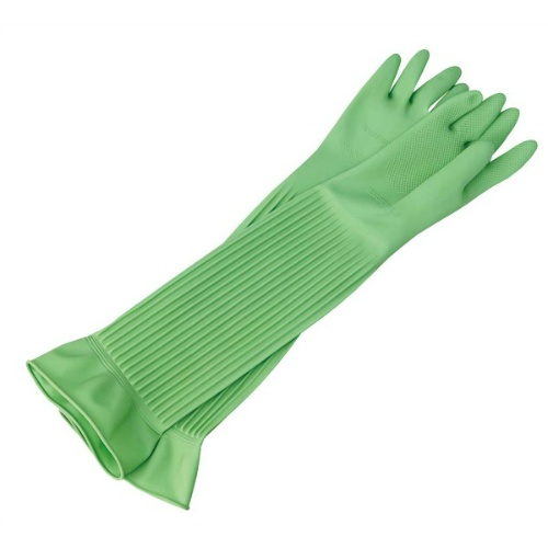 他サイト： UCD 天然ゴム厚手スーパーロング M【U-SUPERLONG M】(作業手袋・腕カバー付手袋)の商品画像