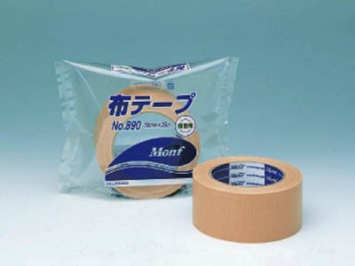 古藤工業 Monf No.890 梱包用布粘着テープ 白 厚0.22mm×幅150mm×長さ