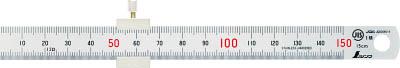 他サイト： シンワ 直尺150mmストッパー付【76751】(測定工具・直尺)の商品画像