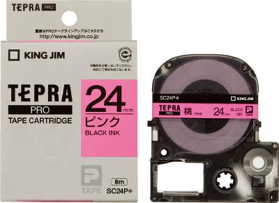 他サイト： キングジム テプラPROテ−プカ−トリッジ カラータイプ(ピンクに黒文字)【SC24P】(OA・事務用品・ラベル用品)の商品画像