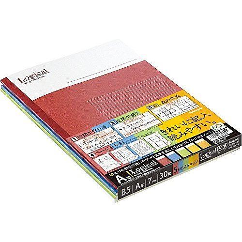 他サイト： ナカバヤシ ロジカルノート B5 5サツ ノ-B501A-5Pの商品画像