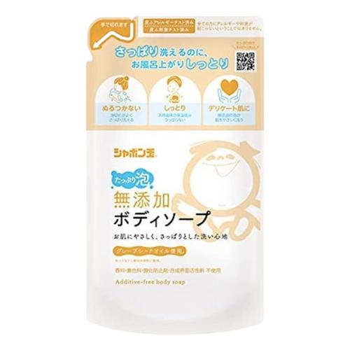 他サイト： シャボン玉 無添加 ボディソープ たっぷり泡 つめかえ 470mL ×1 4901797033027 #の商品画像