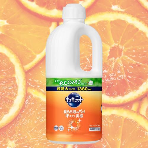 他サイト： キュキュット 食器用洗剤 オレンジの香り 詰替え用 1380ml 4901301429940 /の商品画像
