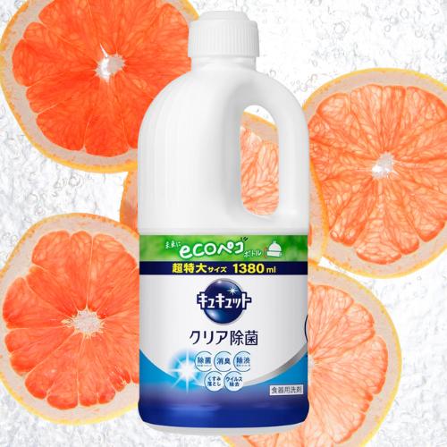 他サイト： キュキュット クリア除菌 食器用洗剤 グレープフルーツの香り 詰替え用 1380ml4901301429896 /の商品画像