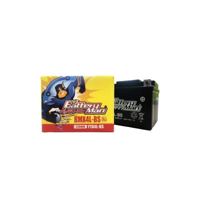 他サイト： 【メーカー直送】バッテリーマン BMX4L-BS(YTX4L-BS 互換)(液入充電済) Battery Man バイクの商品画像