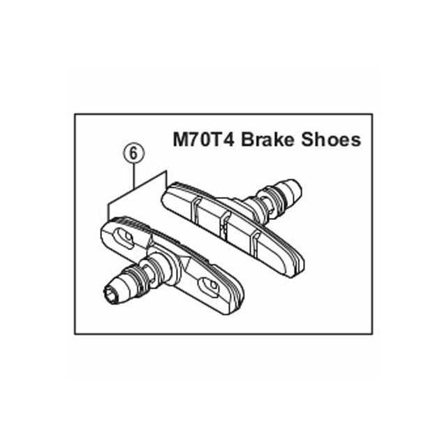 他サイト： シマノ(自転車) Y8KW98020 M70T4(BRR353)ブレーキシューセット SHIMANOの商品画像