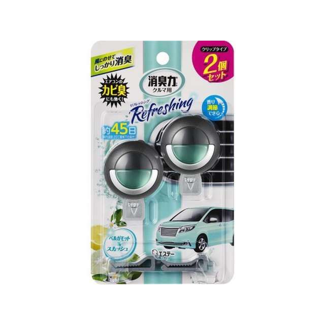 他サイト： エステー 消臭力クルマ用クリップタイプ2個セット ベルガモット&カッシュ【16074】 S.T. 車 自動車の商品画像