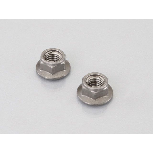 他サイト： キタココンビニパーツ 汎用 フランジ付ロックナット(セレート無/ステンレス) 2ヶ タイプ M8用/P1.25 K-CON バイの商品画像