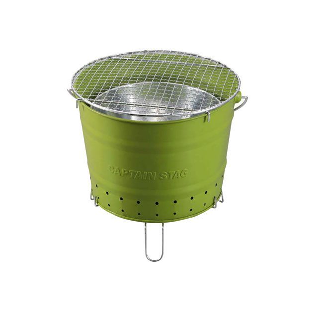 他サイト： キャプテンスタッグ バケット グリル(グリーン) CAPTAIN STAGの商品画像