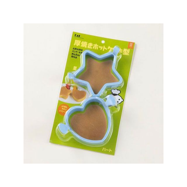 他サイト： 貝印 リトル・シェフクラブ 厚焼きホットケーキ型(星・ハート) kaiの商品画像